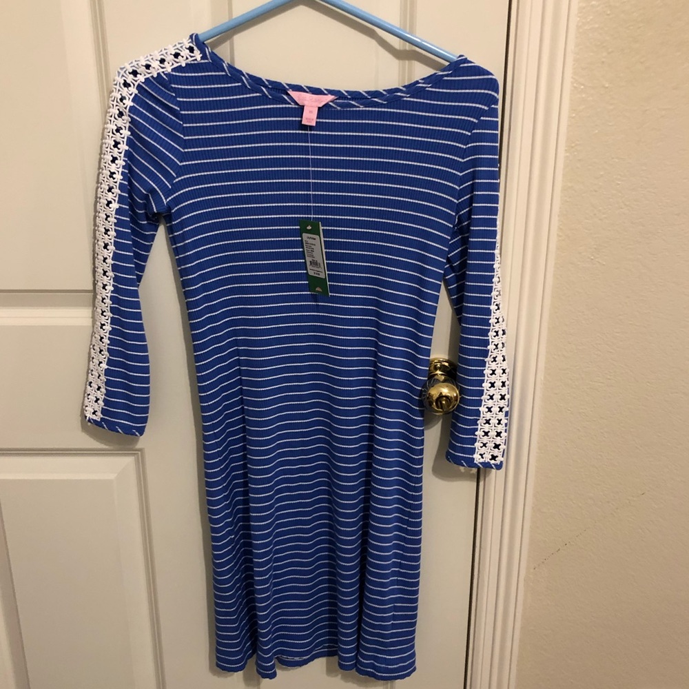 Lilly Pulitzer Ribbed BeaconBlue Marlowe Dress NWT
